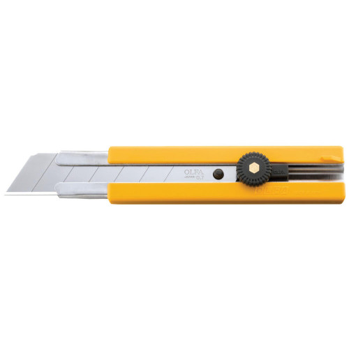 Olfa 5006  25mm Extra Heavy-Duty Ratchet-Lock Snap-Off Utility Knife with Rubber Grip Insert (H-1) Image 0