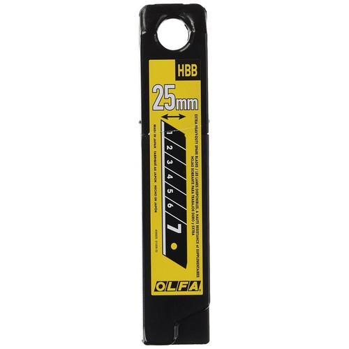 Olfa 1082209  25mm Super Heavy-Duty UltraSharp Black Replacement Snap-off Blades - 20 per Package (HBB-20B) Image 1