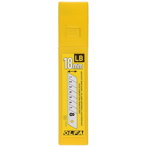 Olfa 5009  18mm Heavy-Duty Replacement Silver Snap-off Blades - 10 per Package (LB-10B) Image 1