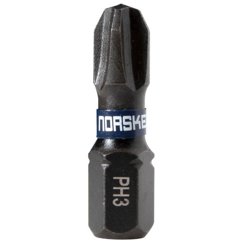 Norske Tools  NIBBI055  1" x #3 Phillips Insert Impact Torsion Driver Bits Bit - 25 per Package Image 0