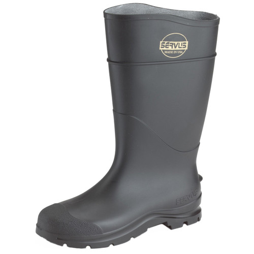 Servus 18821-9  14" Steel Toed Black PVC Mens Work Boots Size 9 Image 0