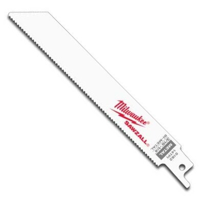 Milwaukee 48-00-5182  6" x 14TPI Sawzall Blade for Metal Cutting 3/4" Height 5 Blades per Pack Image 0