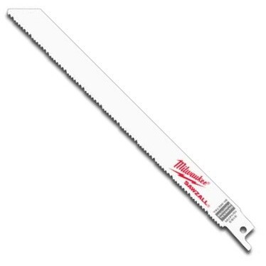 Milwaukee 48-00-5193  8" x 10/14TPI Sawzall Blade for General Purpose Cutting 5 Blades per Pack Image 0