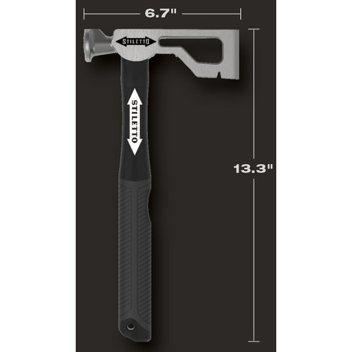 Stiletto  DRYAXE9-F  9 oz Titanium Drywall Hatchet with 13.5" Fiberglass Handle Image 4