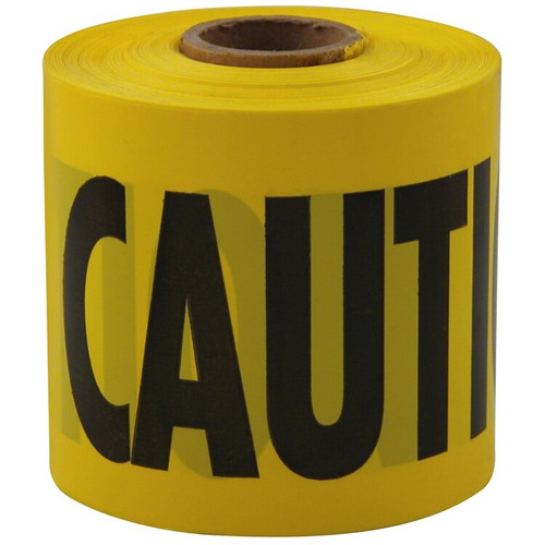 Empire Level 77-0201  200' x 3" Barricade "Caution" Tape - Yellow Commercial Grade Image 0
