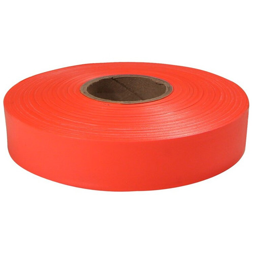 Empire Level 77-062  600' x 1" Roll Flagging Tape Glo-Orange Image 0