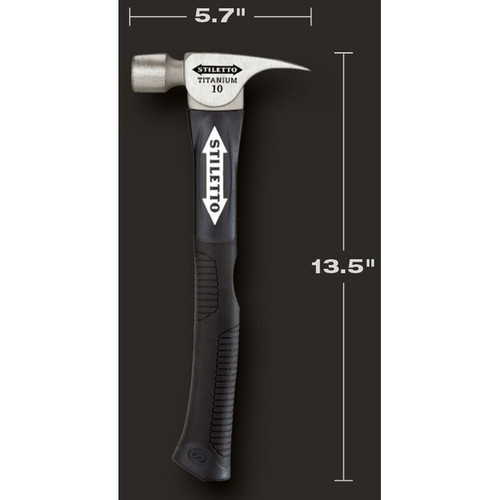 Stiletto  FH10C-F  10 oz Titanium Smooth Face Hammer, 14.5" Hybrid Fiberglass Handle Image 4