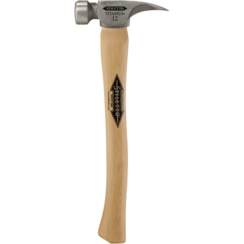 Stiletto  TI12SC  12oz Titanium Hammer with Smooth Face and 18" Curved Handle Image 0