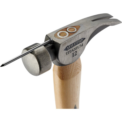 Stiletto  TI12SC  12oz Titanium Hammer with Smooth Face and 18" Curved Handle Image 2