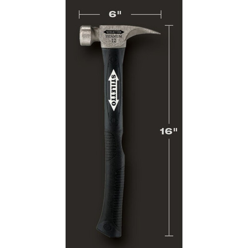 Stiletto  TI12SC-F  12 oz Titanium Smooth Face Hammer 16" Hybrid Fiberglass Handle Image 4