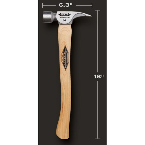 Stiletto TI14MC 14oz Titanium, Milled Face, Curved Handle Framing Hammer Image 4