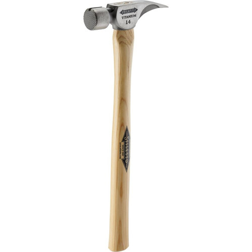 Stiletto TI14MS  14oz Titanium, Milled Face, 18" Straight Hickory Handle Framing Hammer Image 1