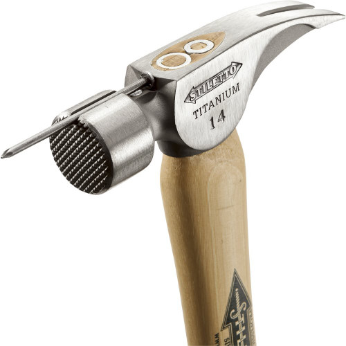 Stiletto TI14MS  14oz Titanium, Milled Face, 18" Straight Hickory Handle Framing Hammer Image 2