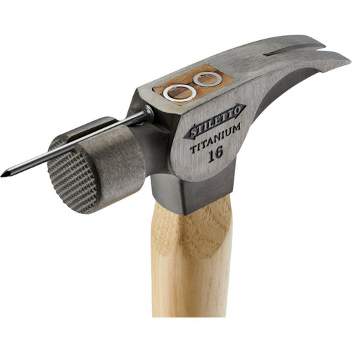 Stiletto TI16MC  16oz Titanium Hammer with Milled Face and 18" Curved Handle (Musclehead) Image 2