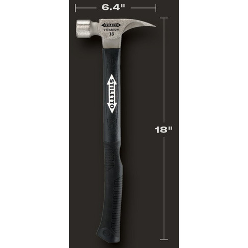 Stiletto  TI16SC-F  16 oz Titanium Smooth Face Hammer 18" Hybrid Fiberglass Handle Image 4