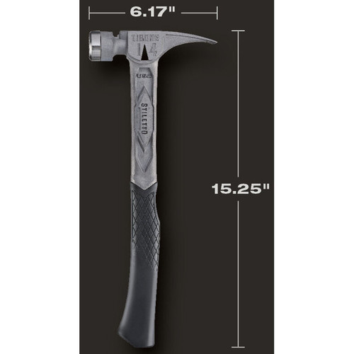 Stiletto TIB14RMC  14-oz TIBONE Titanium Hammer Milled Face with Curved Handle Image 4