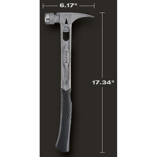 Stiletto TIB15MC  15-oz TIBONE Titanium Hammer Milled Face with Curved Handle Image 4