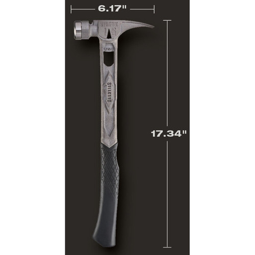 Stiletto TIB15SC  15-oz TIBONE Titanium Hammer Smooth Face with Curved Handle Image 3