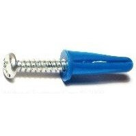 Midwest Fastener 10411  #8-10 x 7/8" Plastic Drywall Anchors with Screws - 60 per Package Image 1