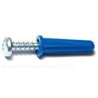 Midwest Fastener 10412  #10-12 x 1" Plastic Drywall Anchors with Screws - 40 per Package Image 1
