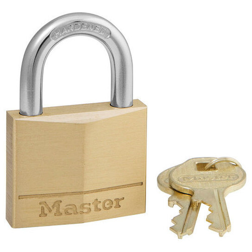 Master Lock 140D  1-9/16" Wide Solid Brass Body Padlock with 7/8" Shacle Height Image 0 Master Lock 140D  1-9/16" Wide Solid Brass Body Padlock with 7/8" Shacle Height Image 0