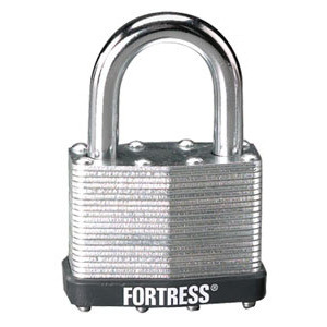 Master Lock 1805D  Fortress 2" Wide Steel Laminated Padlock with 1-1/4" Shackle Height Image 0