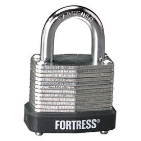 Master Lock 1807D  Fortress 1-1/8" Wide Steel Laminated Padlock with 5/8" Shackle Height Image 0