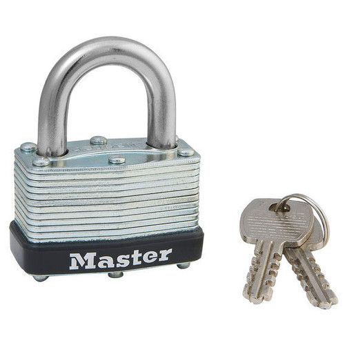 Master Lock 500D  1-3/4" Wide Laminated Warded Padlock with 13/16" Shackle Height Image 0