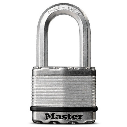 Master Lock M5XDLFHC  Magnum 2" Wide Laminated Padlock with Tough-Cut Octagonal Shackle 1-1/2" Height Image 0