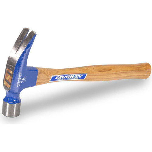 Vaughan 106-02  28-oz Smooth Face Linemans Straight Claw Professional Rip Hammer with 15" Straight Hickory Handle (606S) Image 0