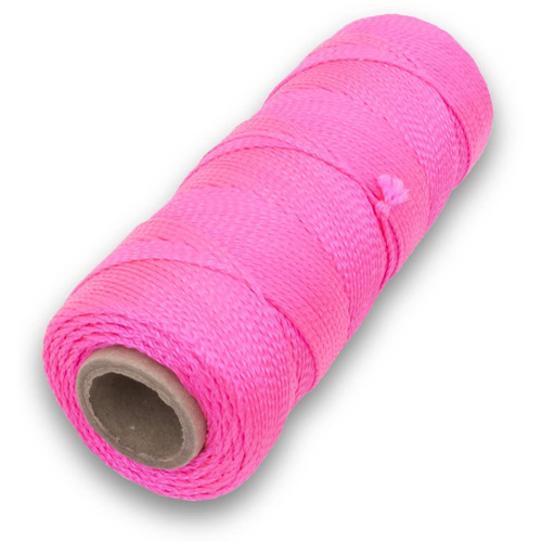 Marshalltown ML340  500' x #18 Flourescent Pink Braided Nylon Mason's Line (10840) Image 0