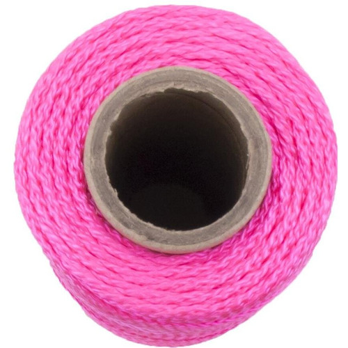Marshalltown ML340  500' x #18 Flourescent Pink Braided Nylon Mason's Line (10840) Image 2