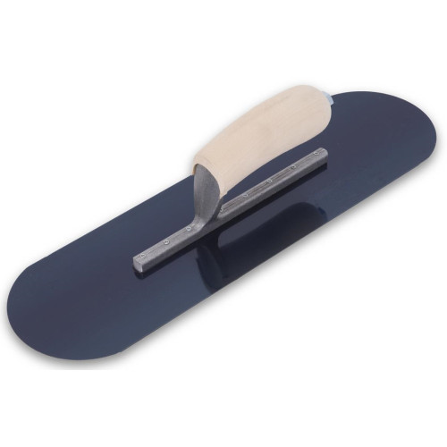 QLT by Marshalltown PT164B  Blue Steel 16" x 4-1/2" Pool Trowel with Wood Handle (13127) Image 0