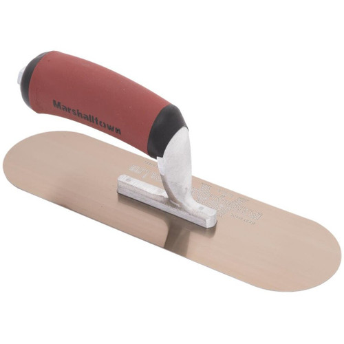 Marshalltown SP10GSD  Golden Stainless Steel 10" x 3" Pool Trowel with DuraSoft Handle (13150) Image 0