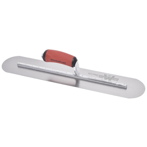 Marshalltown MXS81FRD  Fully Rounded 18" x 4" Finishing Trowel with DuraSoft Handle (13525) Image 1