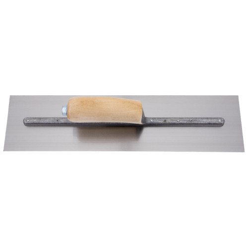 QLT by Marshalltown FT364  Stainless Steel 16" x 4" Riveted Finishing Trowels with Wood Handle (13803) Image 2