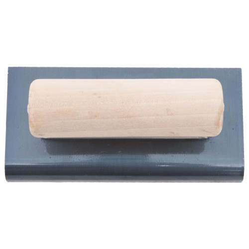 QLT by Marshalltown CE552B  Blue Steel 6" x 3" Hand Edger with 3/8" Radius and 1/2" Lip - Wood Handle (13964) Image 2