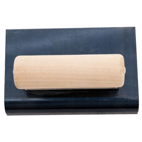 QLT by Marshalltown CE556B  Blue Steel 6" x 4" Hand Edger with 3/8" Radius and 1/2" Lip - Wood Handle (13972) Image 2