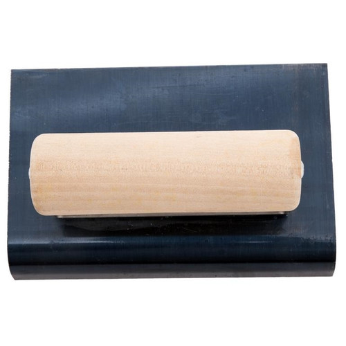 QLT by Marshalltown CE557B  Blue Steel 6" x 4" Hand Edger with 1/2" Radius and 5/8" Lip - Wood Handle (13974) Image 2