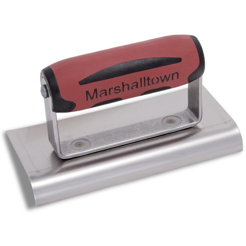 Marshalltown 136SSD  6" x 3"  Curved Ends Hand Edger with DuraSoft Handle with 3/8" Radius and 1/2" Lip (14190) Image 0 Marshalltown 136SSD  6" x 3"  Curved Ends Hand Edger with DuraSoft Handle with 3/8" Radius and 1/2" Lip (14190) Image 0