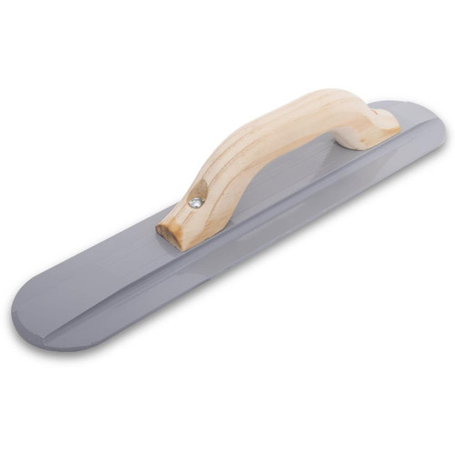Marshalltown 143  16" x 3-1/8" Round End Magnesium Hand Float with Standard Wood Handle (14603) Image 0