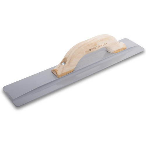 Marshalltown 145  16" x 3-1/8" Beveled End Magnesium Hand Float with Wood Handle (14604) Image 0