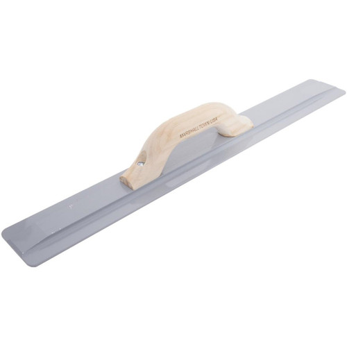 Marshalltown 146  20" x 3-1/8" Beveled End Magnesium Hand Float with Wood Handle (14602) Image 4