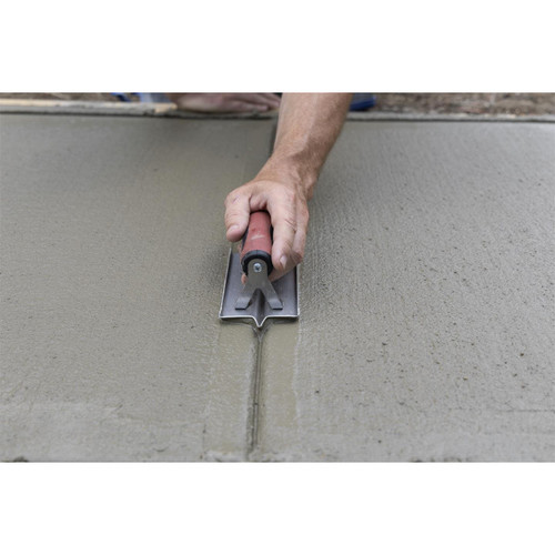 Marshalltown 180D  6" x 3" Stainless Steel Concrete Hand Groover with DuraSoft Handle (14102) Image 3