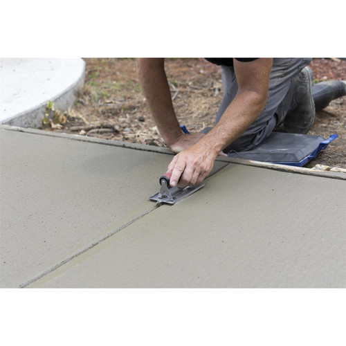 Marshalltown 180D  6" x 3" Stainless Steel Concrete Hand Groover with DuraSoft Handle (14102) Image 4
