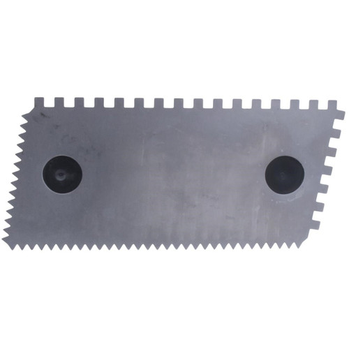QLT by Marshalltown 207  9" x 4" Notched Trowel with Plastic Handle - 1/4" Square and 1/4" x 3/16" 'V' (16251) Image 3