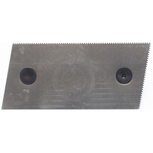 QLT by Marshalltown 208  9" x 4" Notched Trowel with Plastic Handle - 1/16" Square and 1/16" x 1/32" 'U' w/ 10 degree Cutback (16252) Image 3