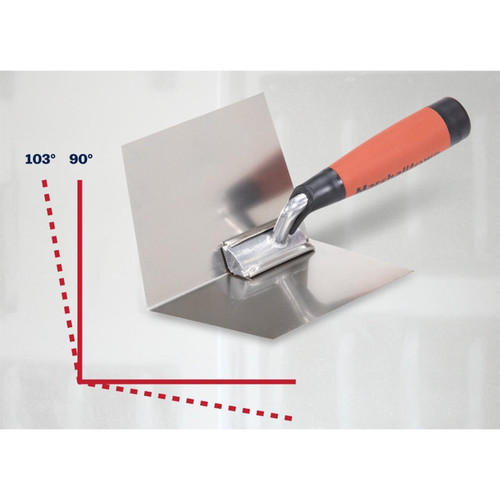 Marshalltown 23D  4" x 5" Inside Drywall Corner Trowel with DuraSoft Handle (15323) Image 4 Marshalltown 23D  4" x 5" Inside Drywall Corner Trowel with DuraSoft Handle (15323) Image 4