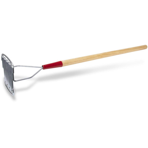 Wal-Board Tools 042-002  6" Semi-Round Steel Head Hand Masher / Mixer with 37" Wood Handle (MM-34) (40167) Image 0