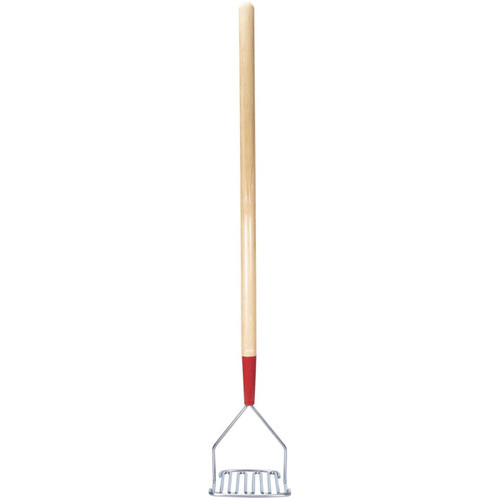 Wal-Board Tools 042-002  6" Semi-Round Steel Head Hand Masher / Mixer with 37" Wood Handle (MM-34) (40167) Image 2
